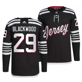 New Jersey Devils Mackenzie Blackwood 29 Adidas Alternate Schwarz Trikot Authentic - Herren